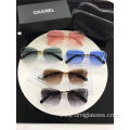 Oval Shape Rimless Sunglasses Fashion Accessories